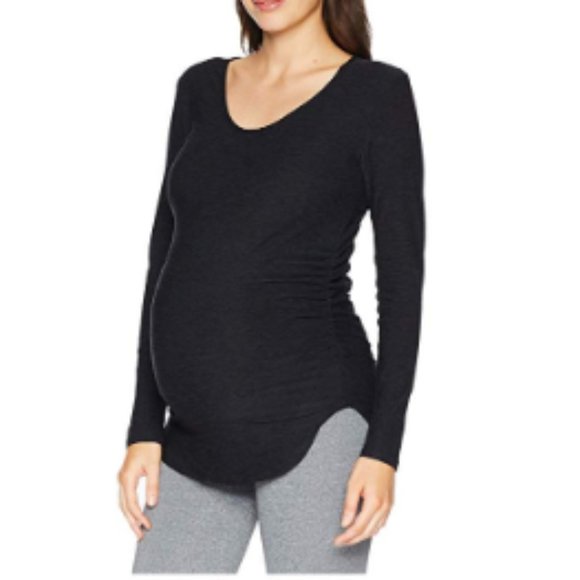 Beyond Yoga Tops 1 Beyond Yoga Maternity Cut Run Top In Darkest